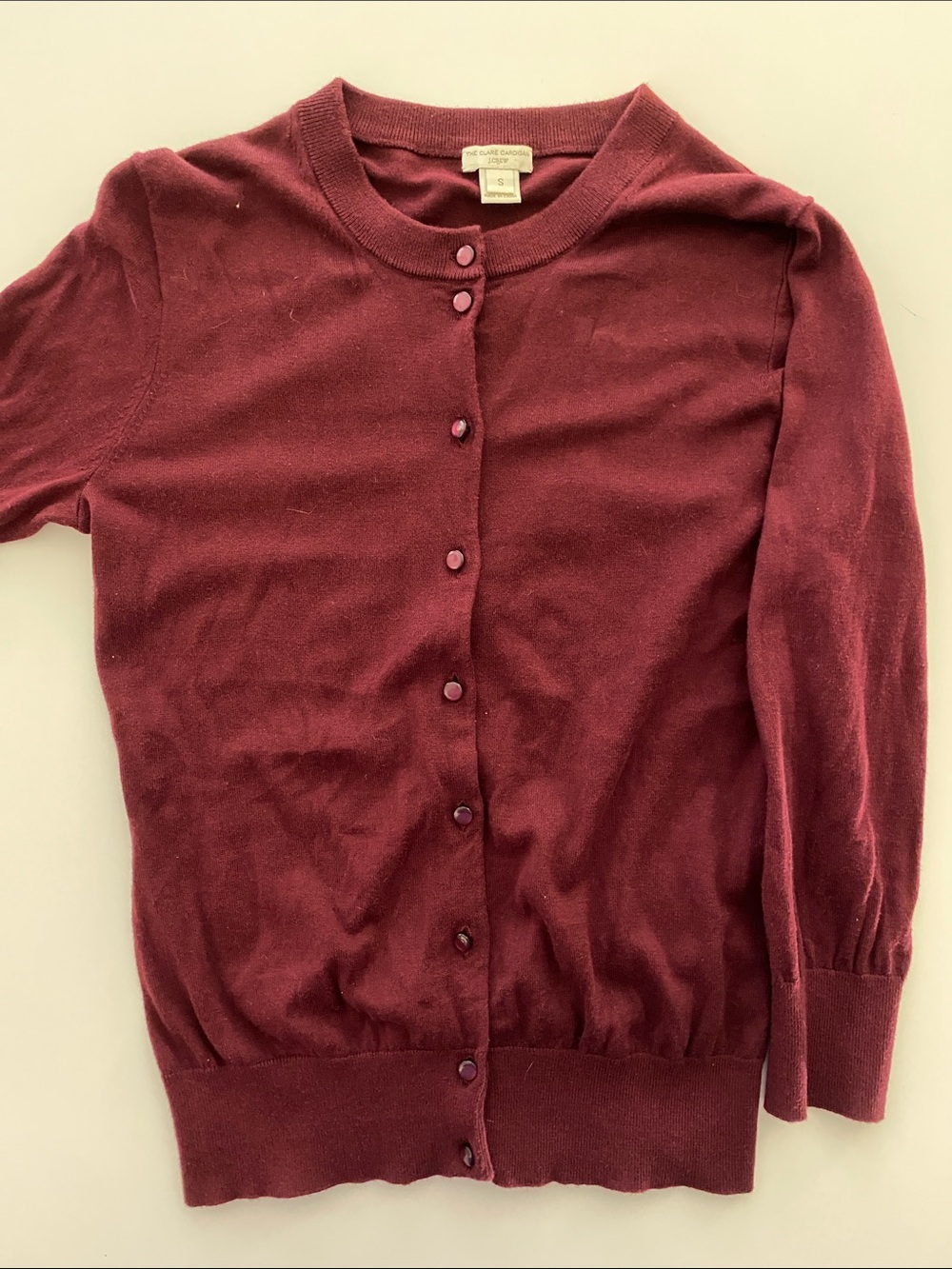 J. Crew Lightweight Burgundy Cardigan | Size S